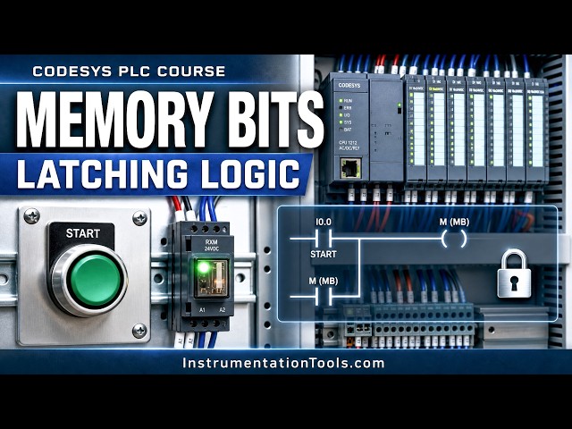 Video thumbnail for CODESYS PLC Course: Memory Bits and Latching Logic Program