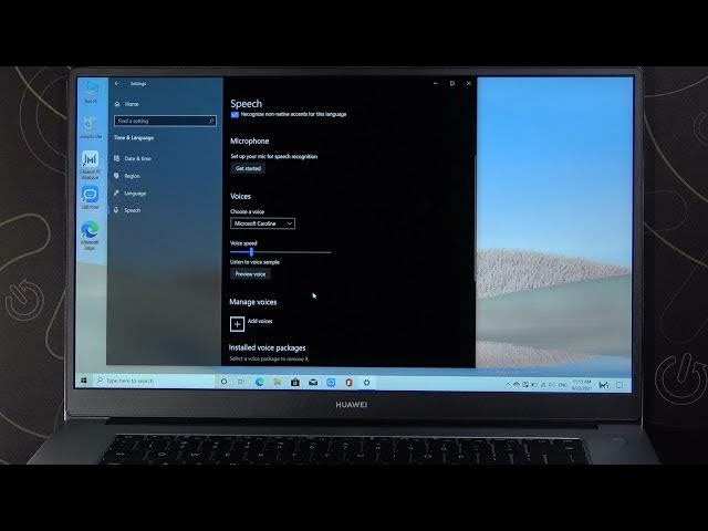 Video thumbnail for How to Change Speech Voice in Huawei MateBook D15? Windows 10 Speech Voice