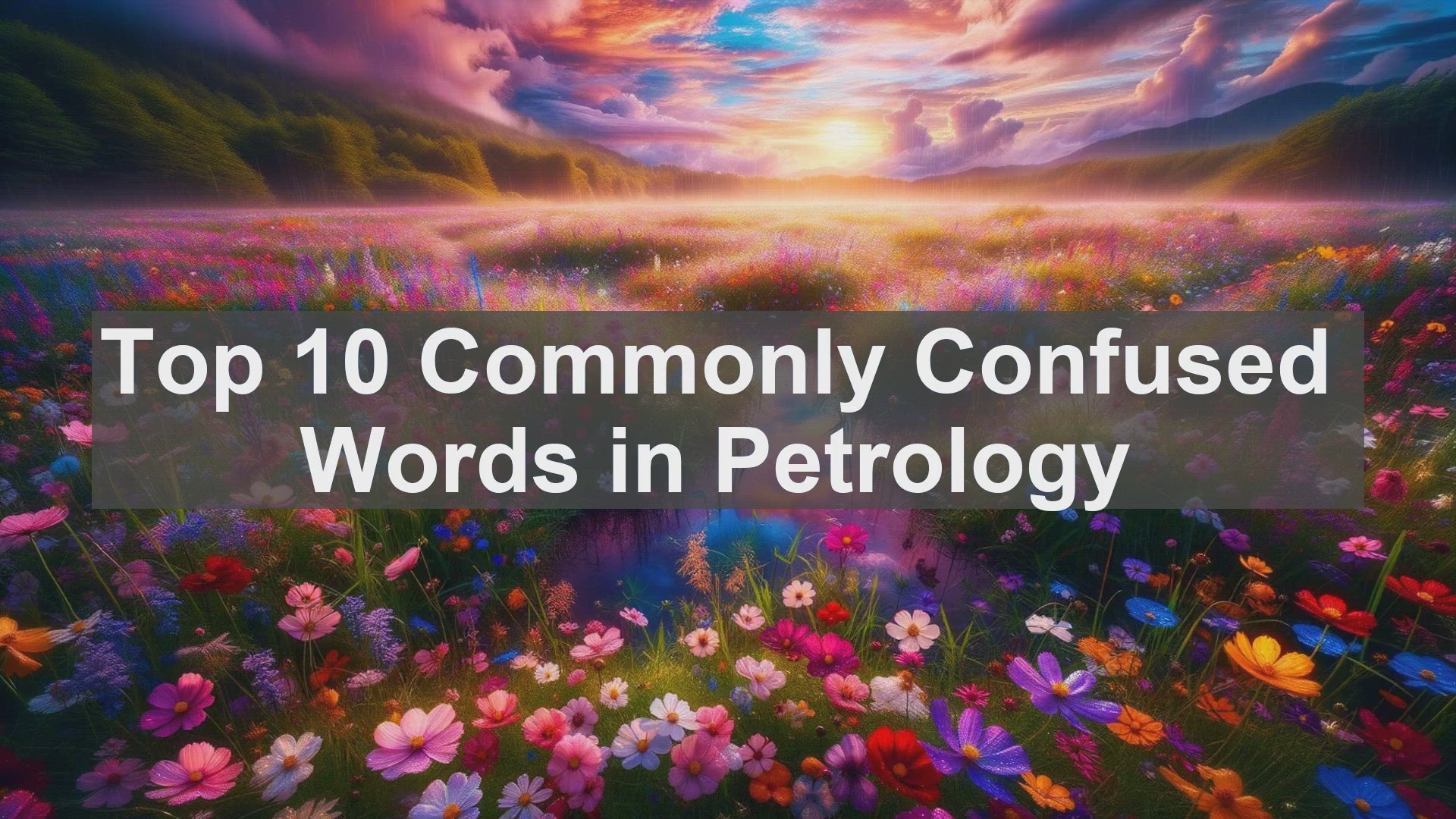 'Video thumbnail for Top 10 Commonly Confused Words in Petrology'