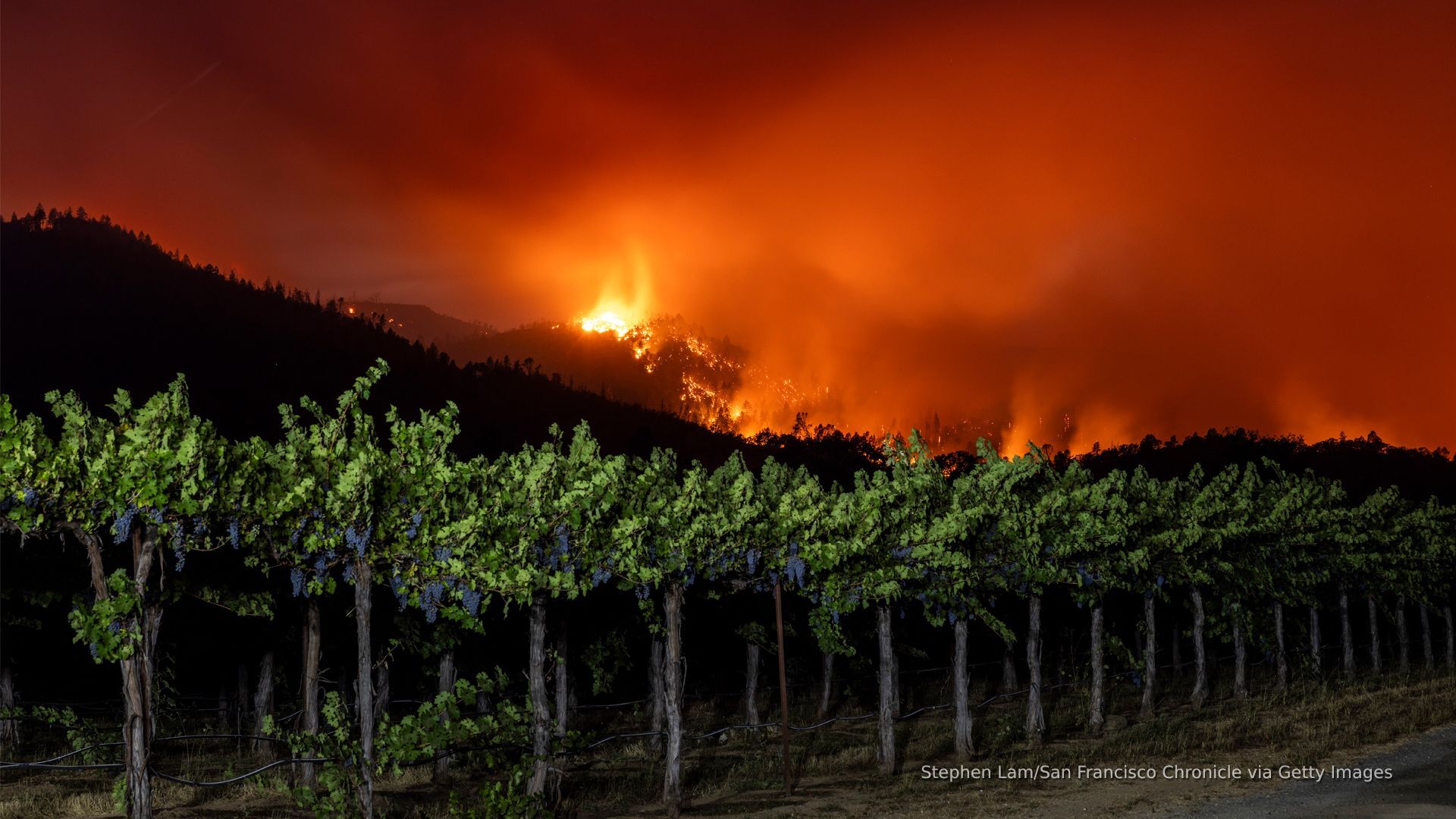 'Video thumbnail for Major wildfire in California’s wine country chars thousands of acres'