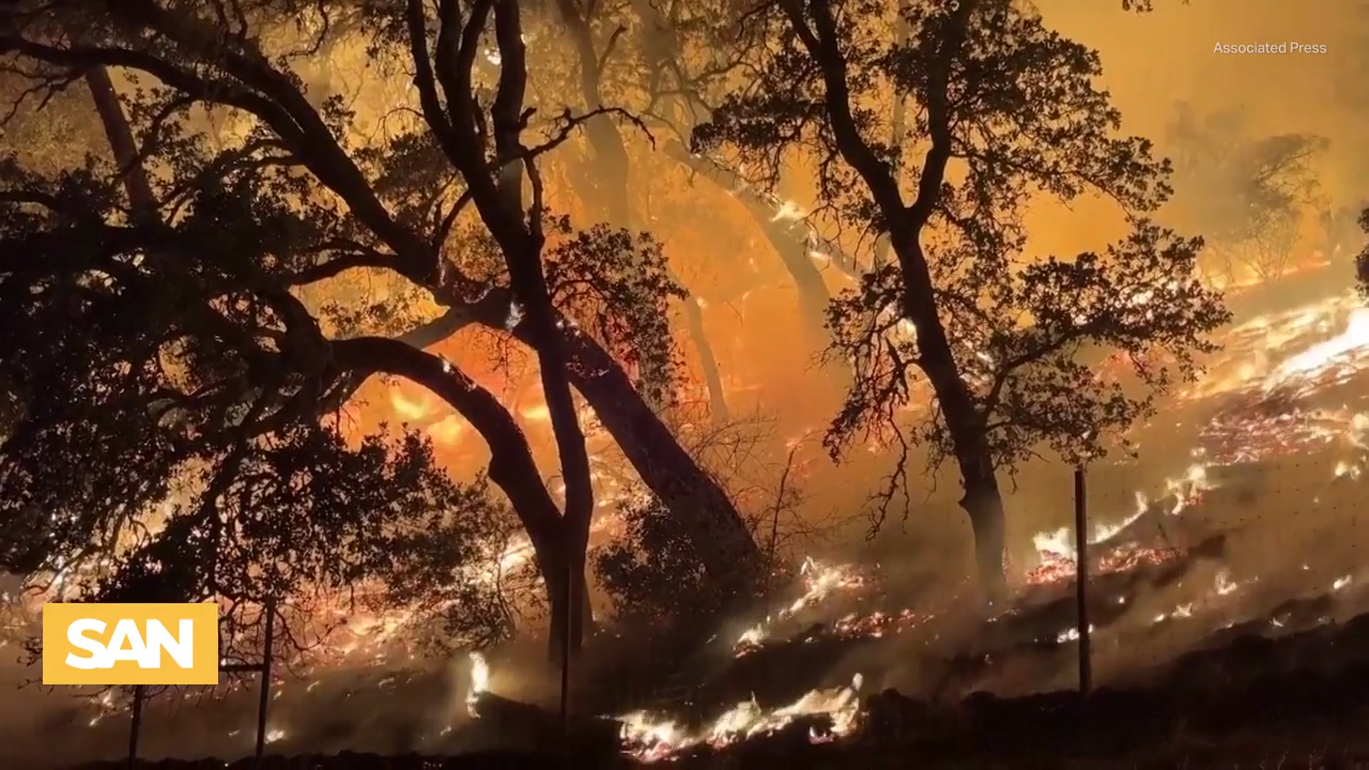 'Video thumbnail for Major wildfire in California’s wine country chars thousands of acres'