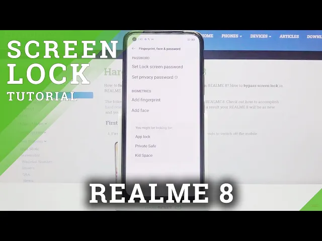 Video thumbnail for How to Set Up Screen Lock on REALME 8 – Password Protection