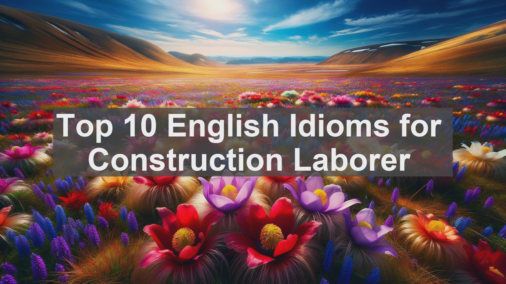 'Video thumbnail for Top 10 English Idioms for Construction Laborer'