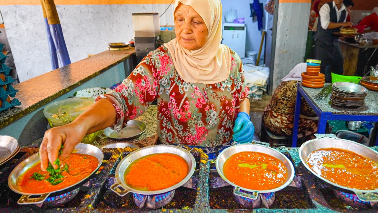 Video thumbnail for Marrakesh's LOCALS ONLY Breakfast Buffet 100's of Tagines & Street Food in Agadir!