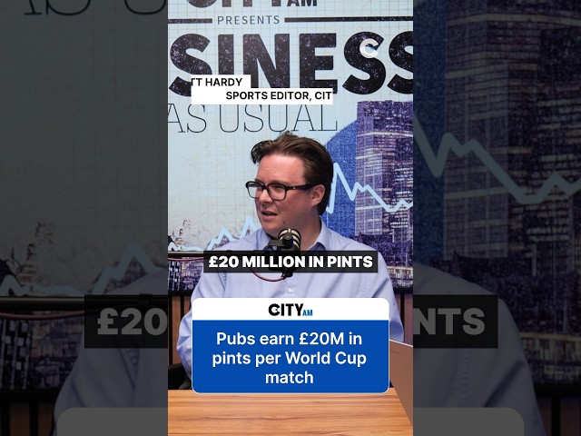 Video thumbnail for Pubs are raking in £20m per match 🍺