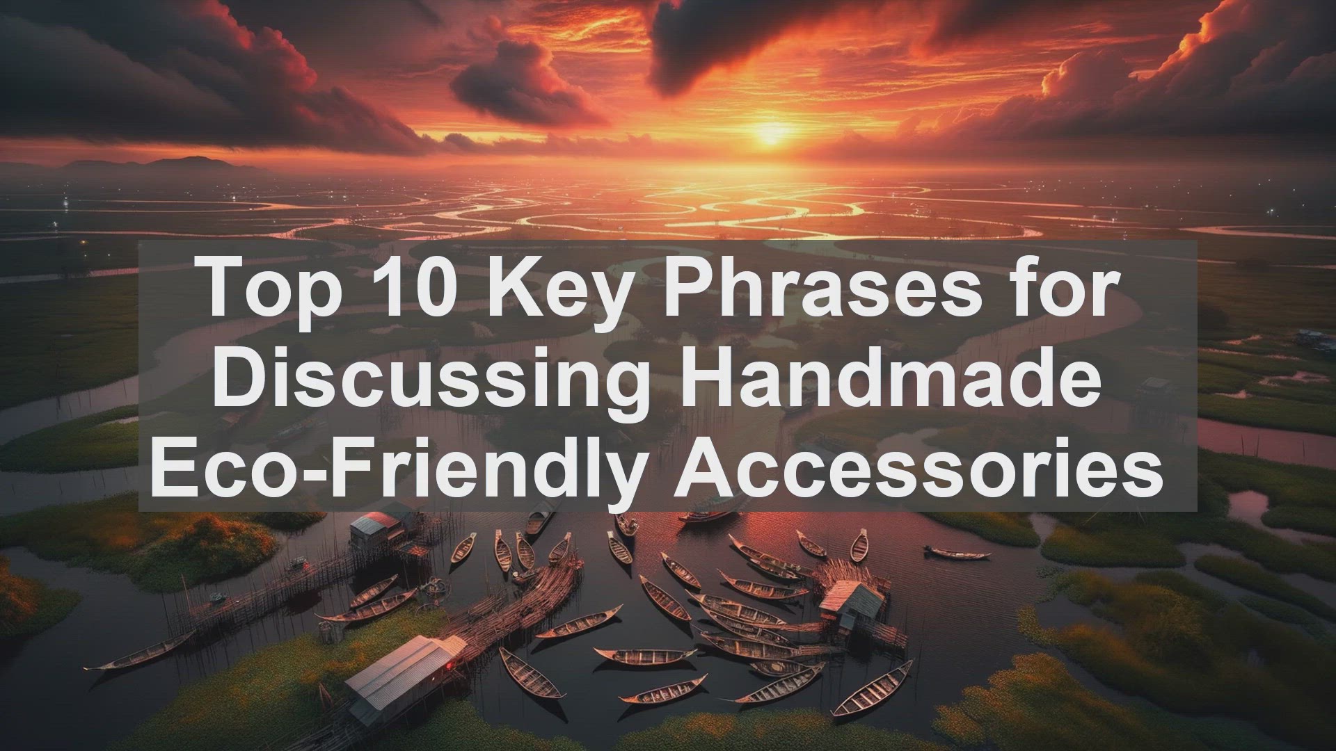 'Video thumbnail for Top 10 Key Phrases for Discussing Handmade Eco-Friendly Accessories'