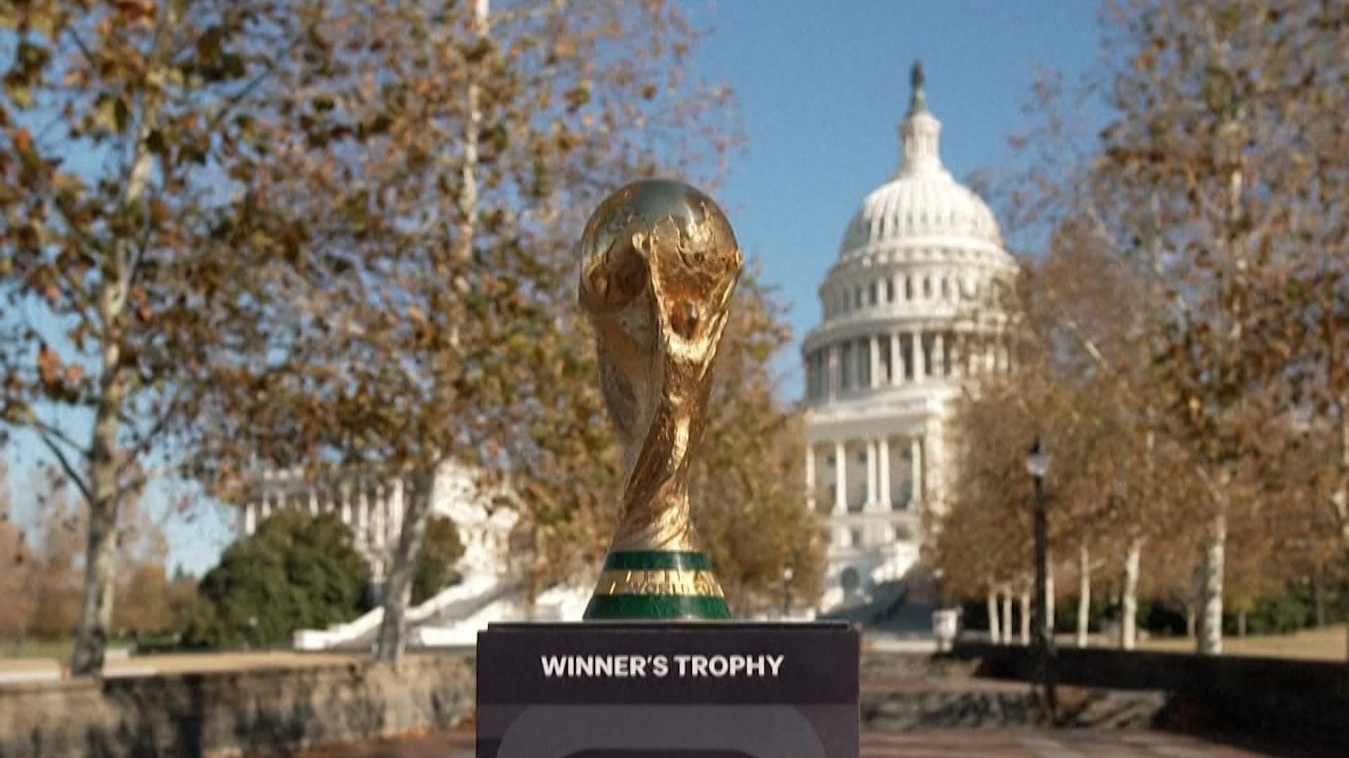 Video thumbnail for FIFA World Cup draw to be announced as trophy arrives in Washington