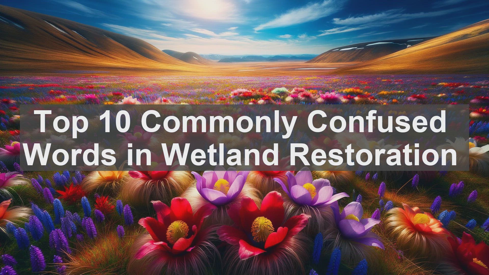 'Video thumbnail for Top 10 Commonly Confused Words in Wetland Restoration'