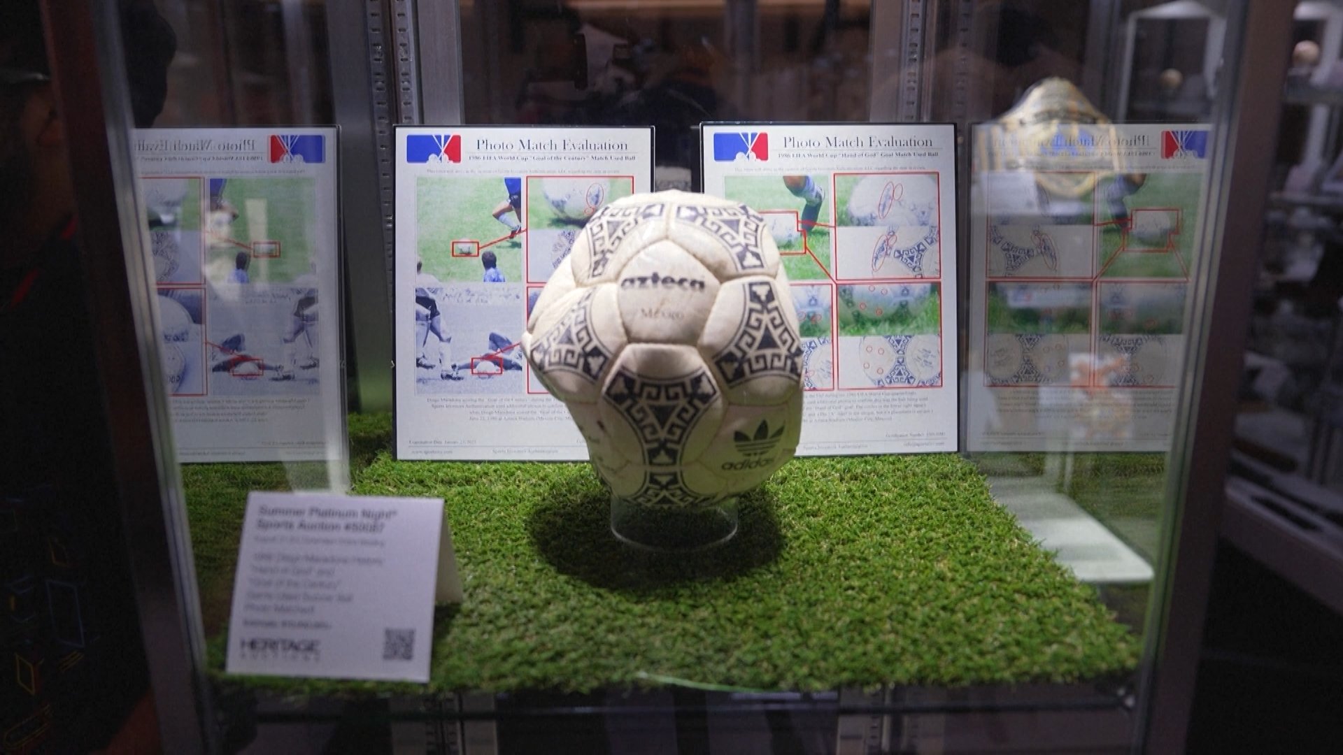 Video thumbnail for Maradona’s ‘Hand of God’ ball from Mexico sells for $3.35m