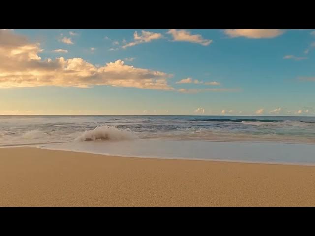 Video thumbnail for Relax and sleep in the healing sound of the waves in Hawaii, natural sounds, sleep aiding and dec