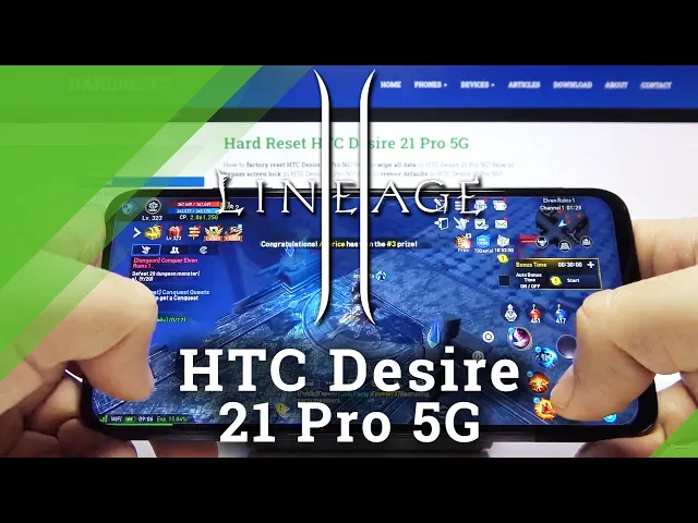 Video thumbnail for Gaming Quality Checkup on HTC Desire 21 Pro 5G - Lineage 2 Gameplay