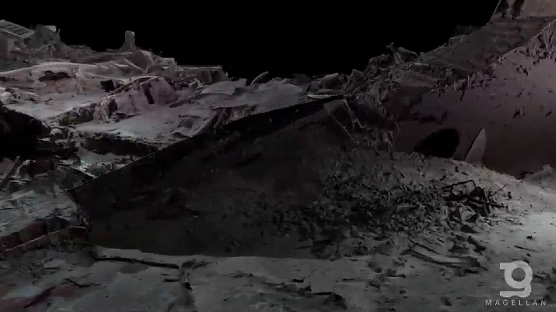 'Video thumbnail for Titanic Stern Section Wreck Footage'