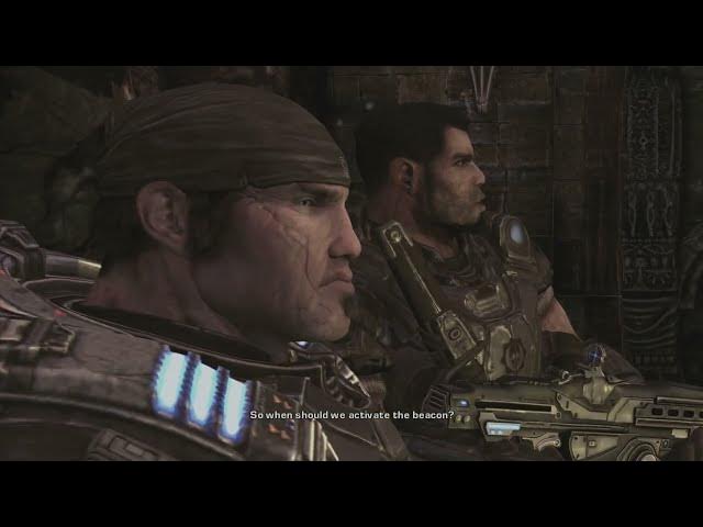 Video thumbnail for Gears of War 2 - Act 4 4-1 Hive: "Found Our Locust Stronghold" View of Nexus | Marcus, Dom Cutscene