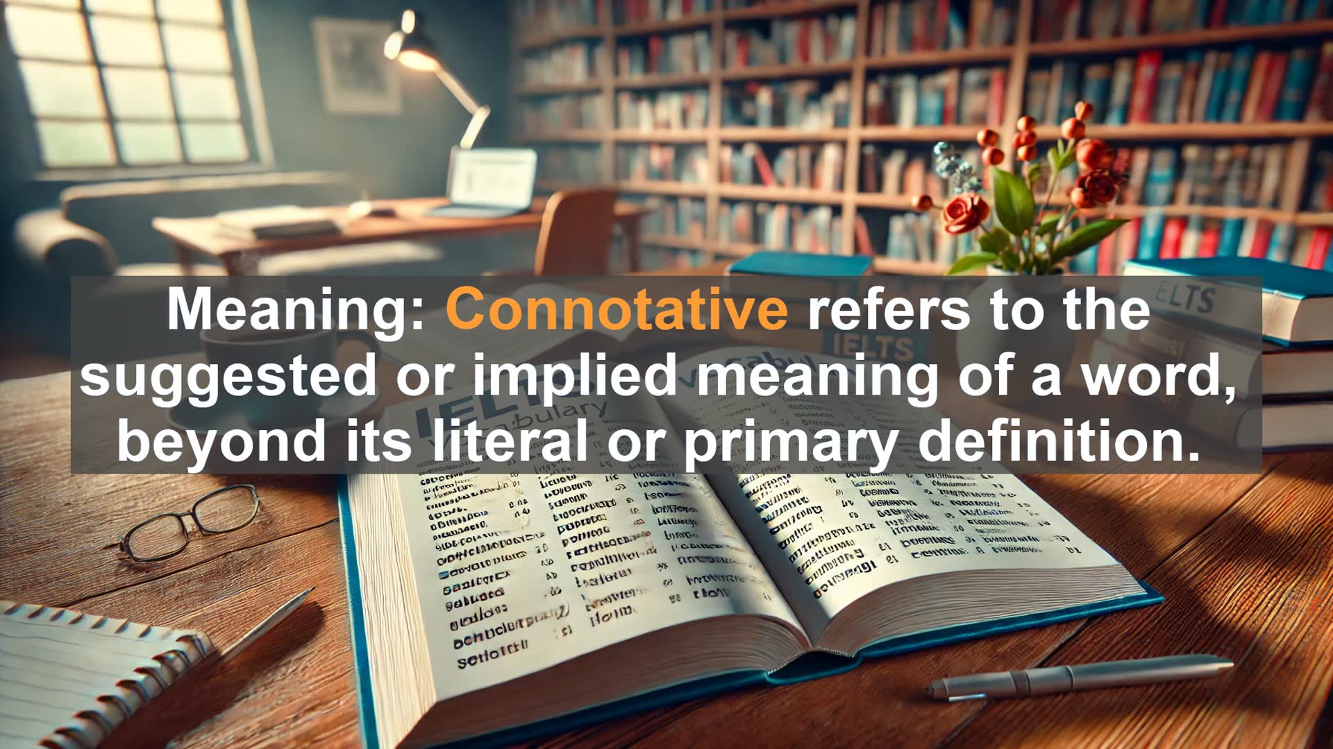 'Video thumbnail for 2000 Must Know IELTS 9.0 Vocabulary - IELTS Vocabulary: Understanding 'Connotative' for a Higher Band Score'