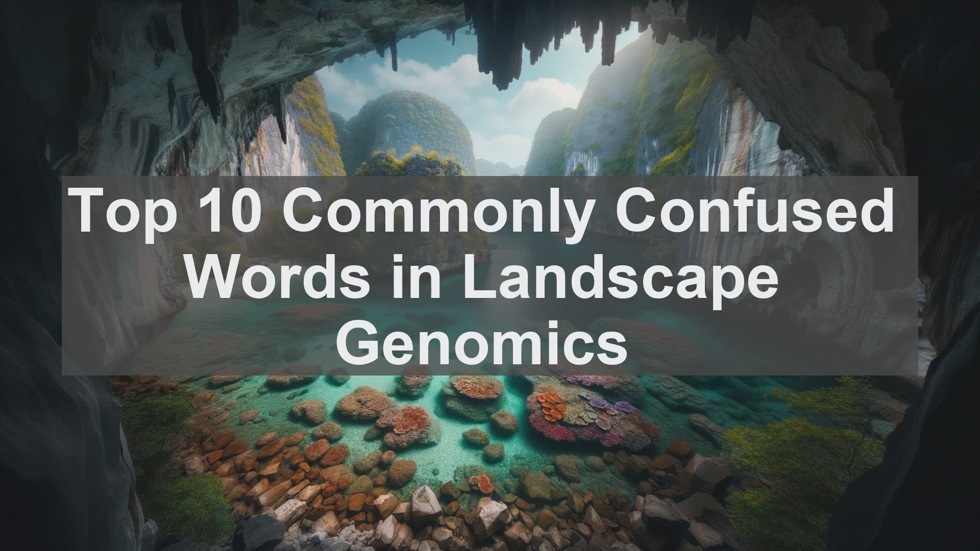 'Video thumbnail for Top 10 Commonly Confused Words in Landscape Genomics'