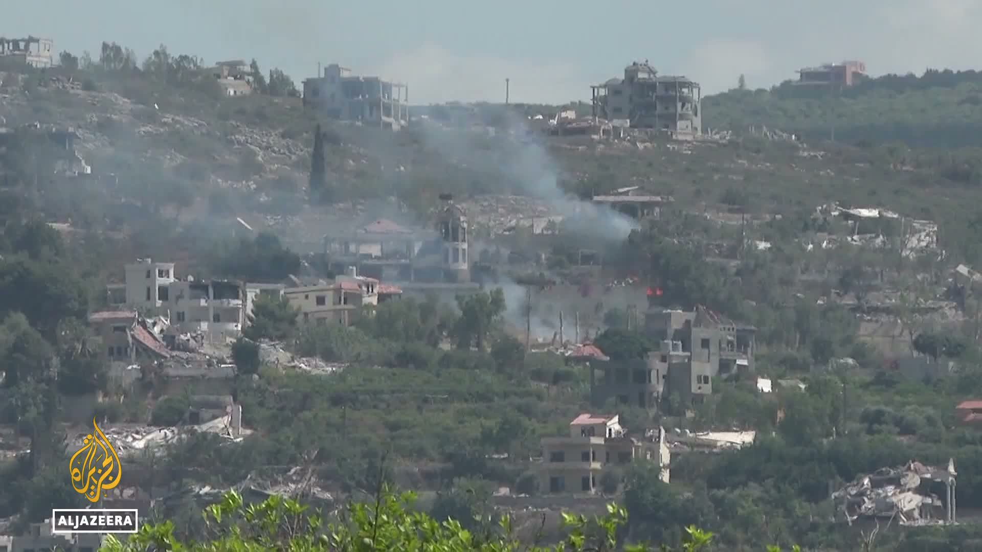 Video thumbnail for Israeli air strikes hit southern Lebanon again as ceasefire talks stall