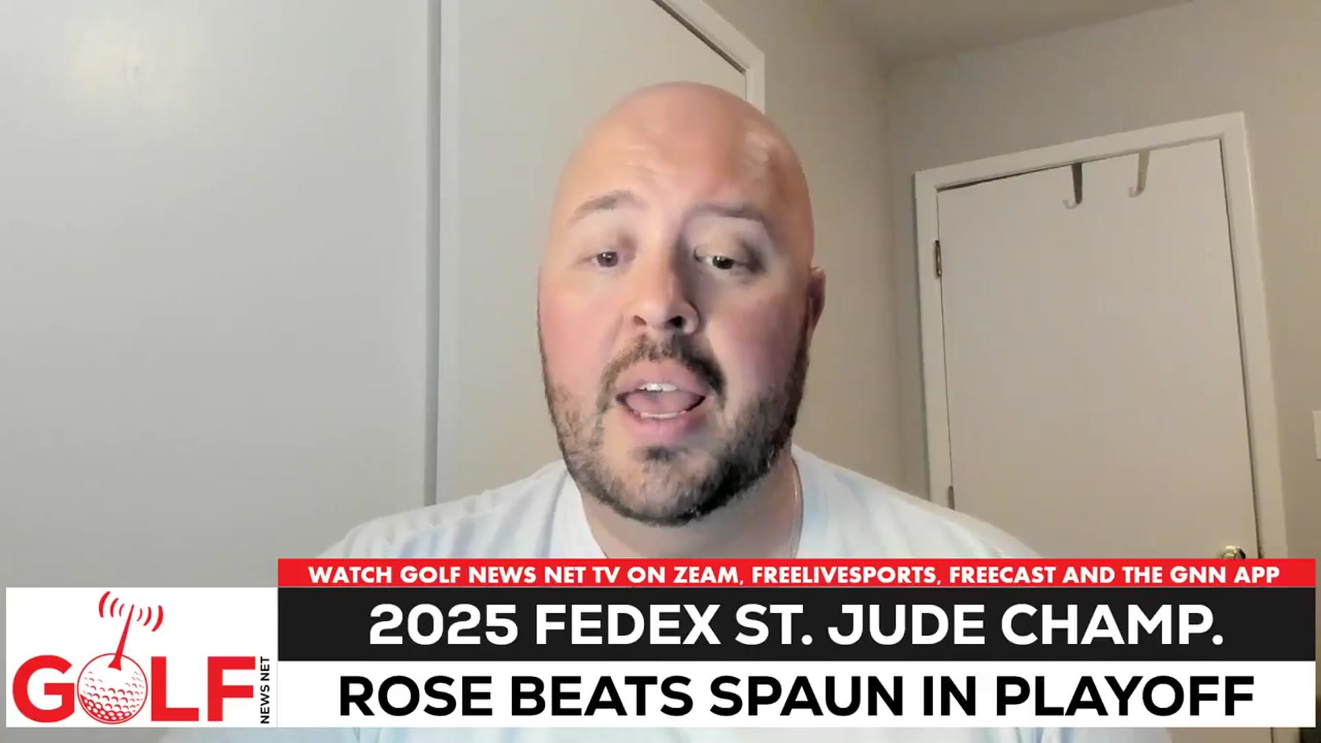 'Video thumbnail for Justin Rose wins $3.6 million in FedEx St. Jude playoff'