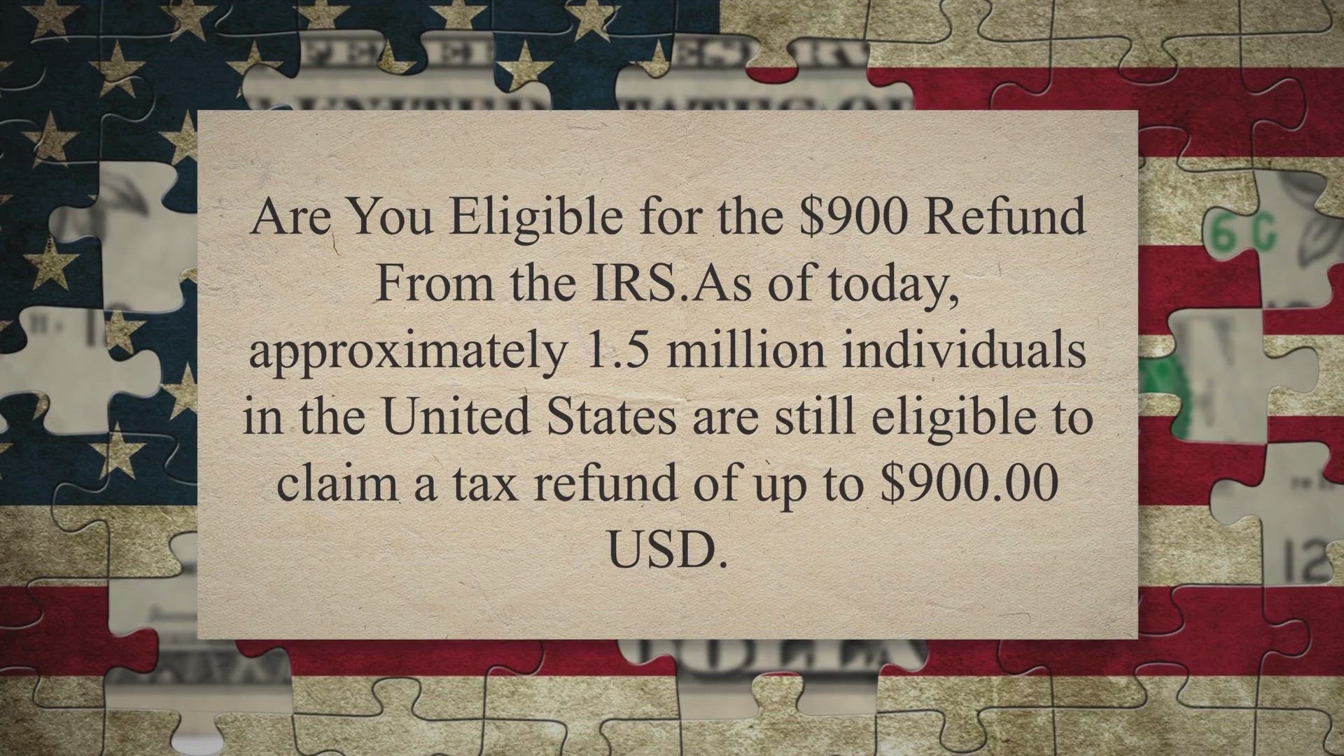 Video thumbnail for Are You Eligible for the $900 Refund From the IRS