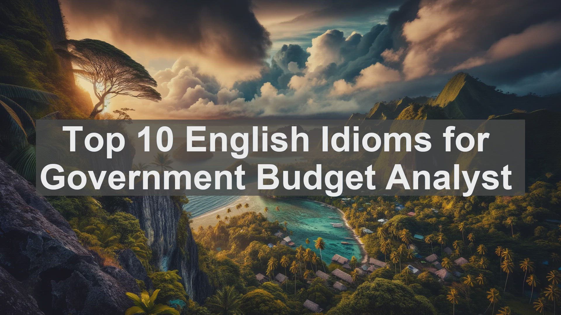 'Video thumbnail for Top 10 English Idioms for Government Budget Analyst'