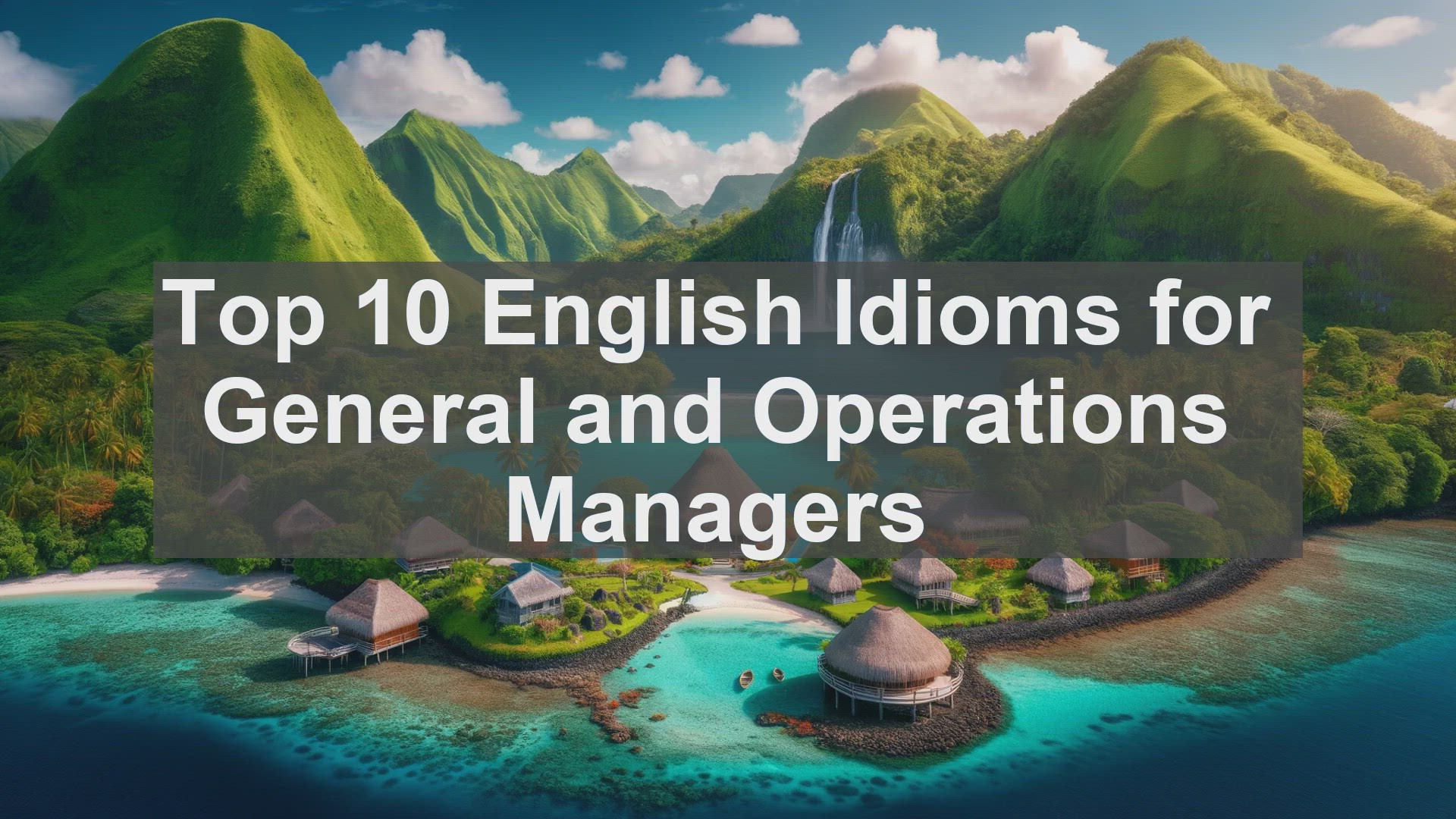 'Video thumbnail for Top 10 English Idioms for General and Operations Managers'