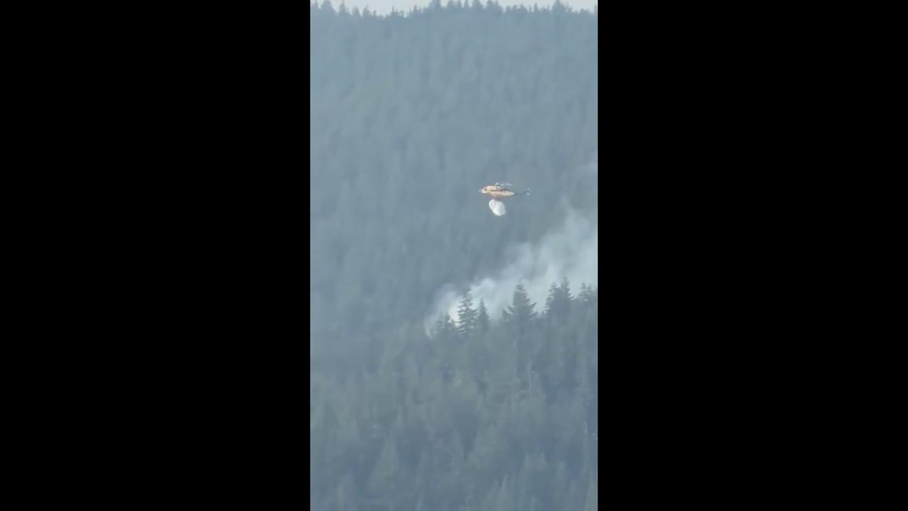 Video thumbnail for Canada Wildfires: Fire In Metro Vancouver's Belcarra Regional Park.