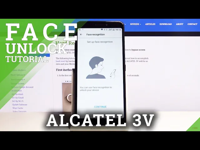 Video thumbnail for How to Set Up Face Unlock on ALCATEL 3V - Face Recognition