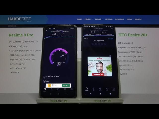 Video thumbnail for REALME 8 Pro vs HTC Desire 20+ - WiFi Speed Test App