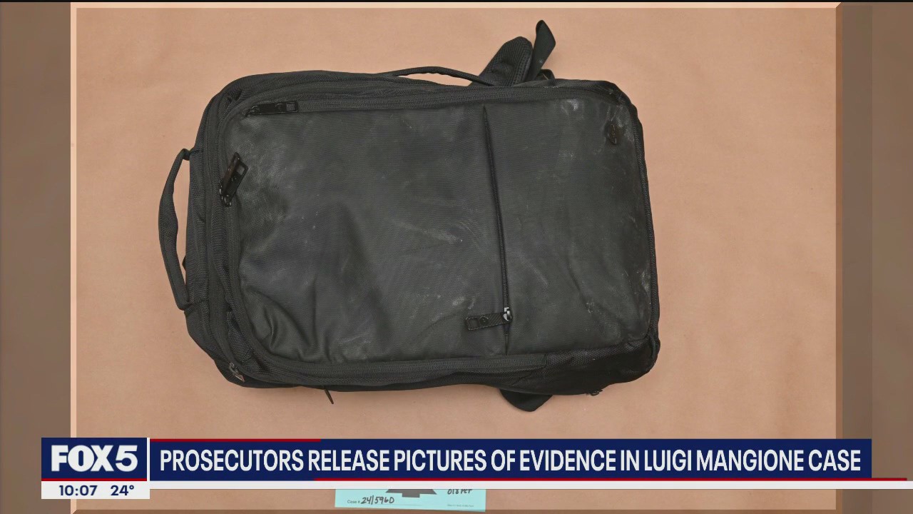 Video thumbnail for Prosecutors release pictures of evidence in Luigi Mangione case