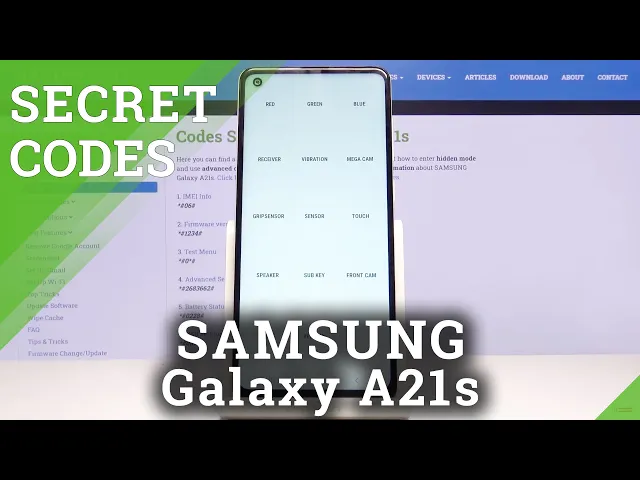 Video thumbnail for Secret Codes for SAMSUNG Galaxy A21s – Testing Mode / Service Menu