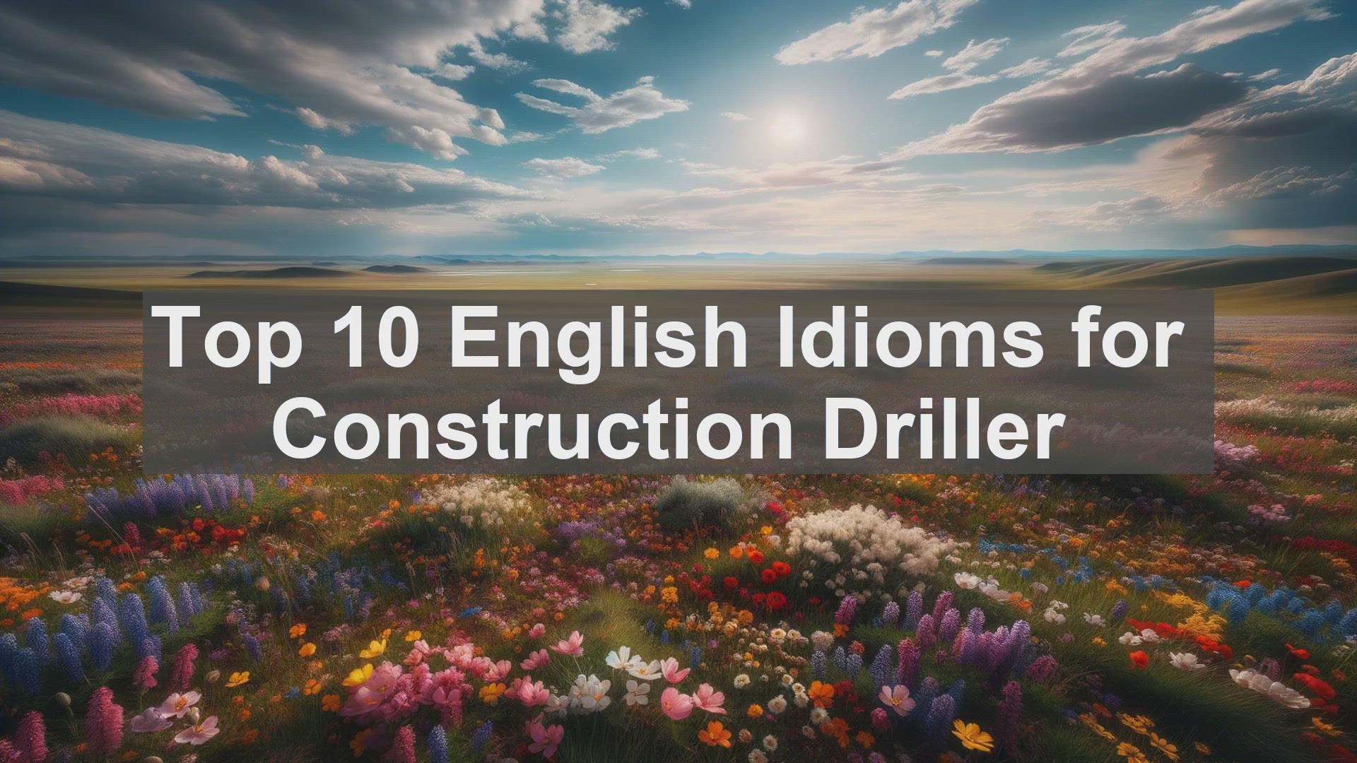 'Video thumbnail for Top 10 English Idioms for Construction Driller'