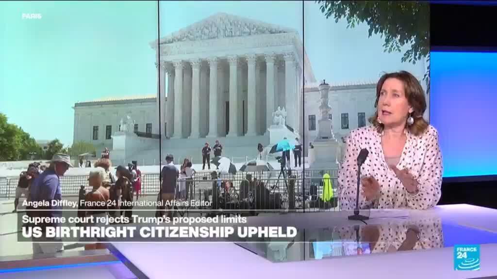 Video thumbnail for 'A big setback for Trump': Supreme Court rejects bid to curb birthright citizenship