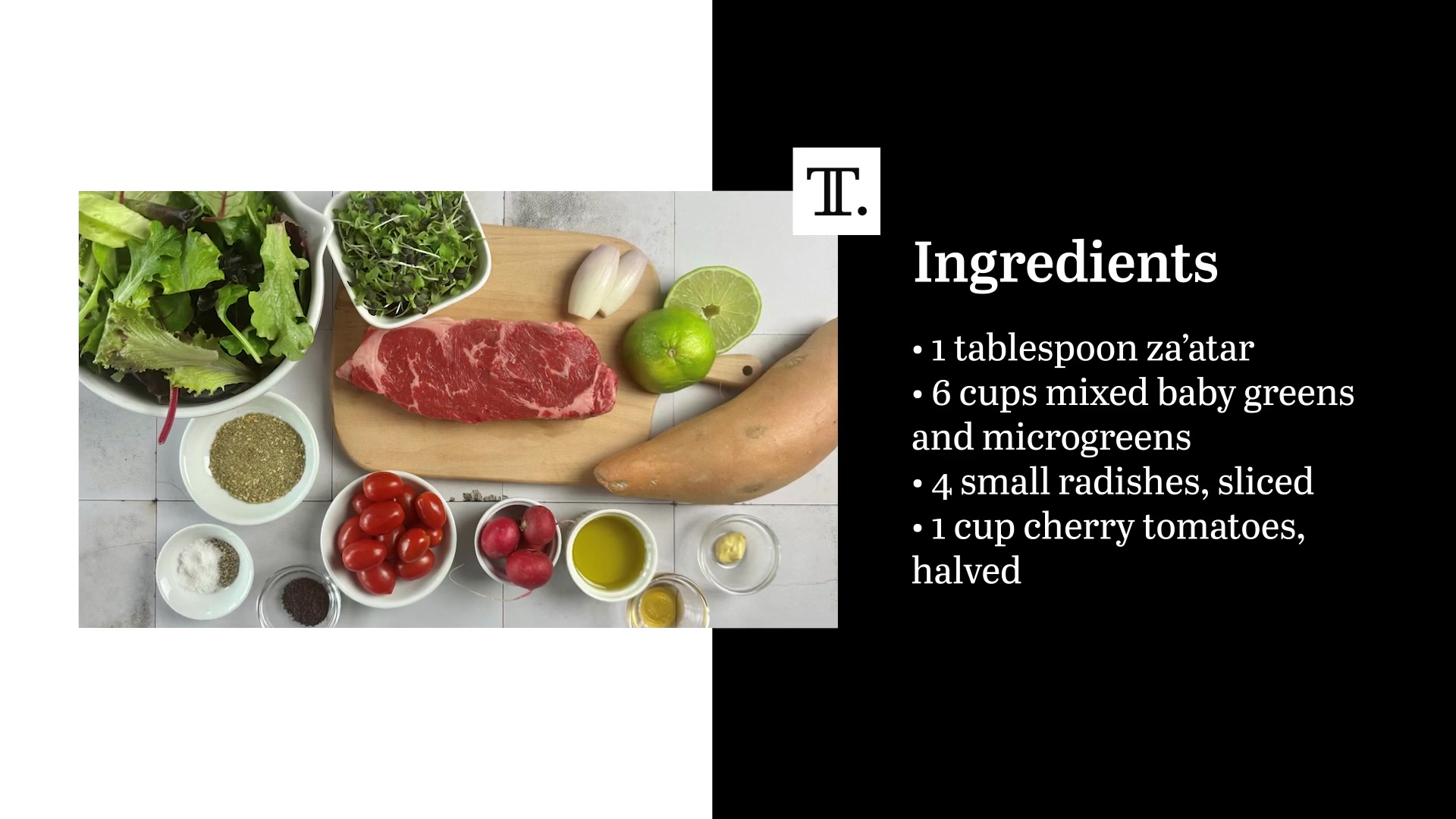 'Video thumbnail for Grilled Za'atar Steak And Sweet Potato Bowl Recipe'