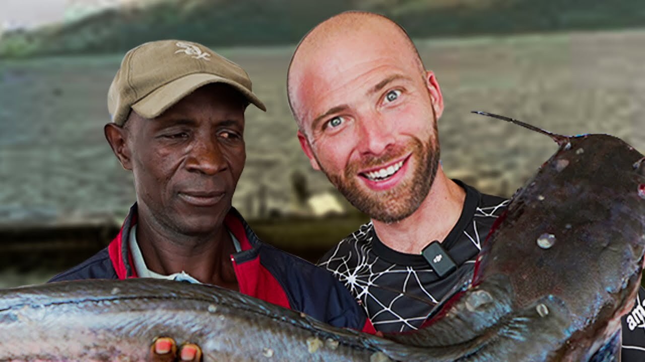 Video thumbnail for Kenyan Fish Lunch in Naivasha, Kenya! I GOT CATFISHED!?