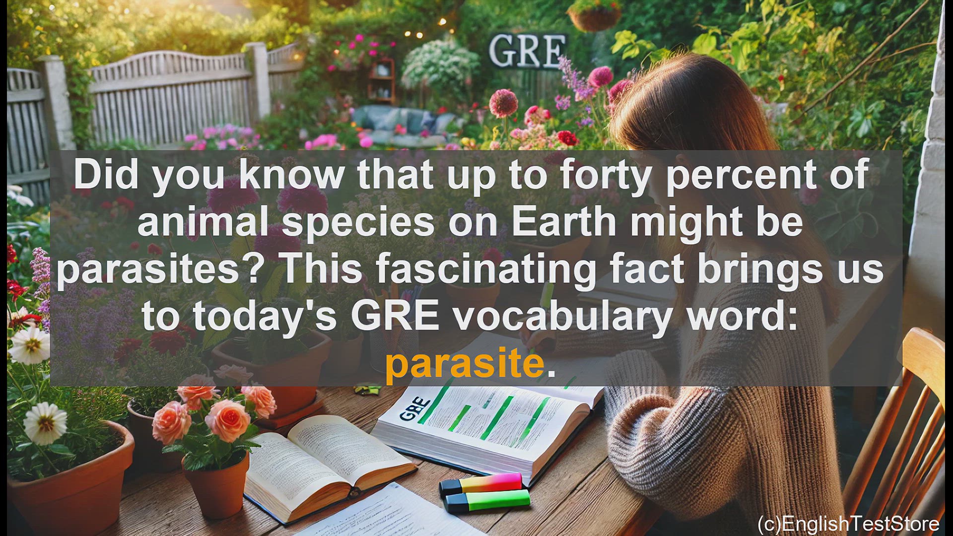 'Video thumbnail for GRE Vocabulary Lesson: Exploring the Fascinating World of Parasites'