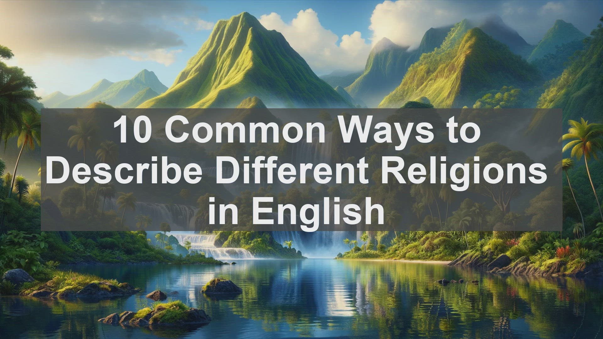 'Video thumbnail for 10 Common Ways to Describe Different Religions in English '