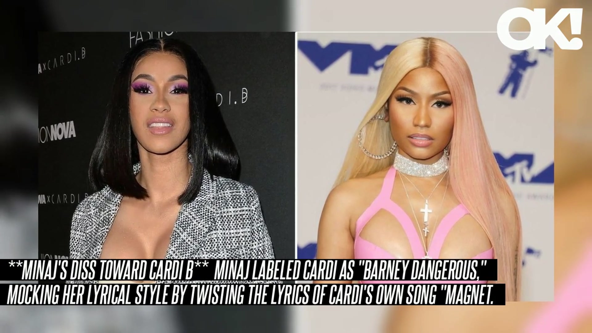 'Video thumbnail for Cardi B and Nicki Minaj Exchange Fiery Shots in Social Media War After Years-Long Feud'