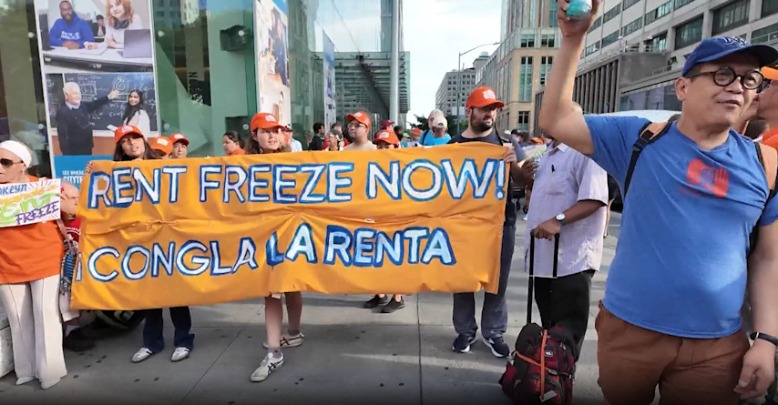 Video thumbnail for Brooklyn residents rally ahead of rental guidelines meeting