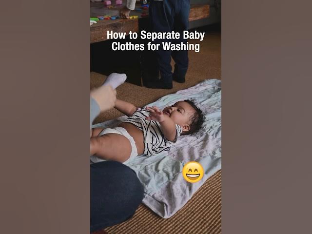'Video thumbnail for How to separate baby clothes for washing #newborn #babyclothes'