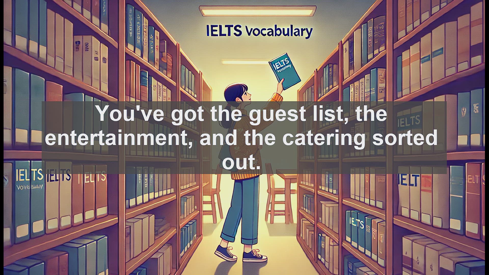 'Video thumbnail for 2500 Must Know IELTS 6.5 Vocabulary - What is a Venue? Understanding Event Locations'