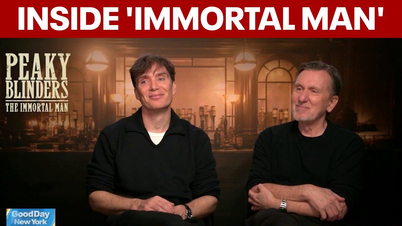 Video thumbnail for Cillian Murphy and Tim Roth talk 'Peaky Blinders: The Immortal Man'