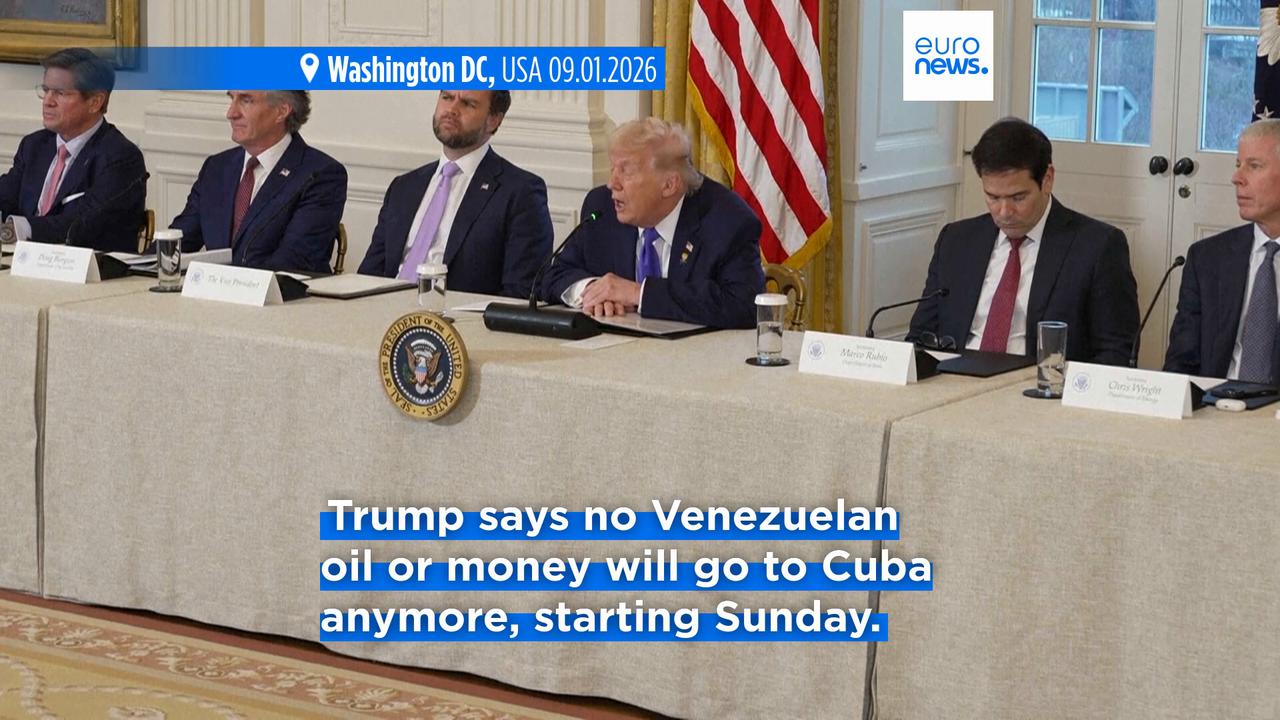 Video thumbnail for 'I suggest they make a deal now before it is too late' says Trump as he threatens Cuba