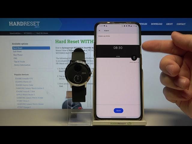 Video thumbnail for How to Set Up Alarm in WITHINGS Steel HR – Schedule Alarms