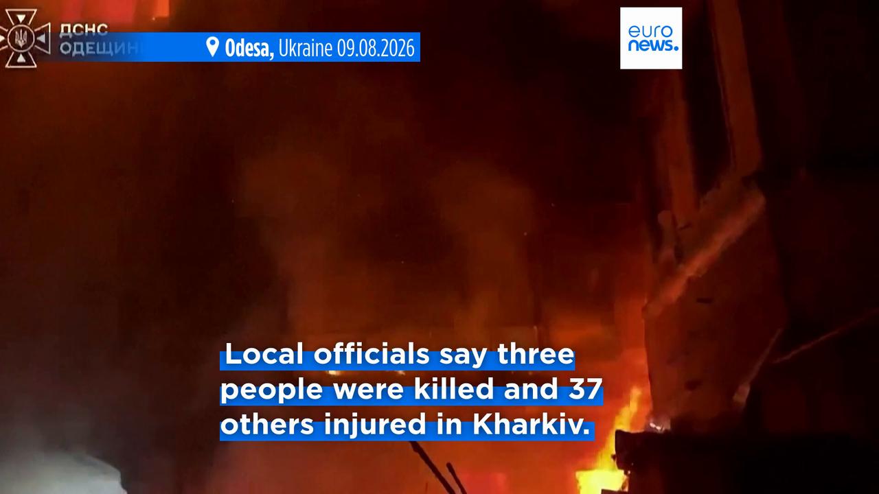 Video thumbnail for 13 killed in Ukraine and 90 injured as Russia intensifies overnight bombardment campaign of Ukrainian cities