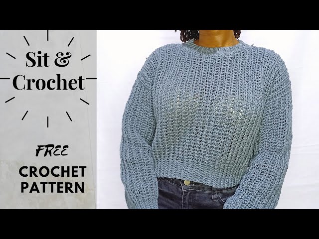 Video thumbnail for Crochet Crop Sweater Pattern