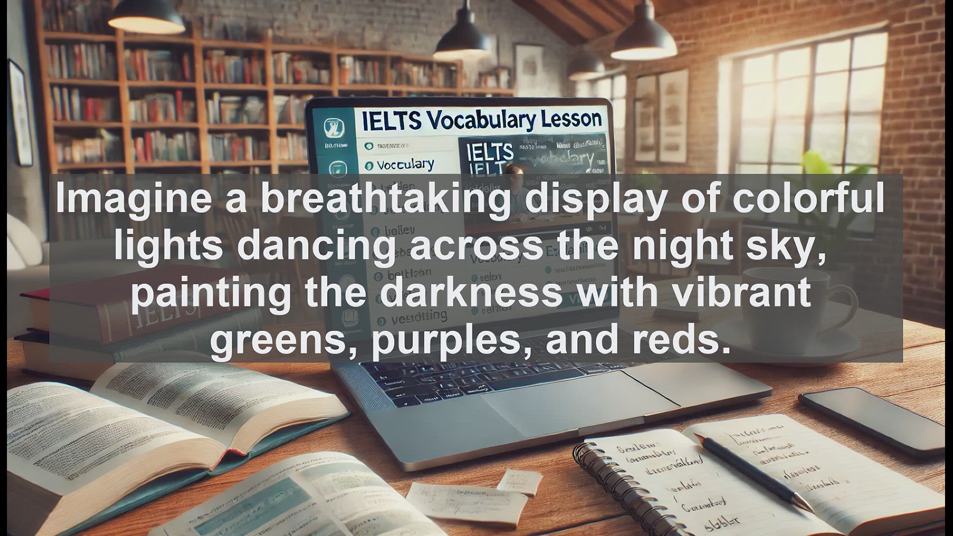 'Video thumbnail for 5000 Must Know IELTS 8.0 Vocabulary - Aurora: A Key Word for IELTS Success'