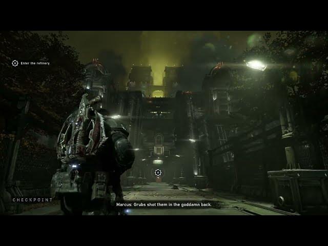 Video thumbnail for Gears of War: E-Day - Act 4 Chapter 6: Timgad Refinery: Mags Talks To Cara L | Bust of Decha Timgad