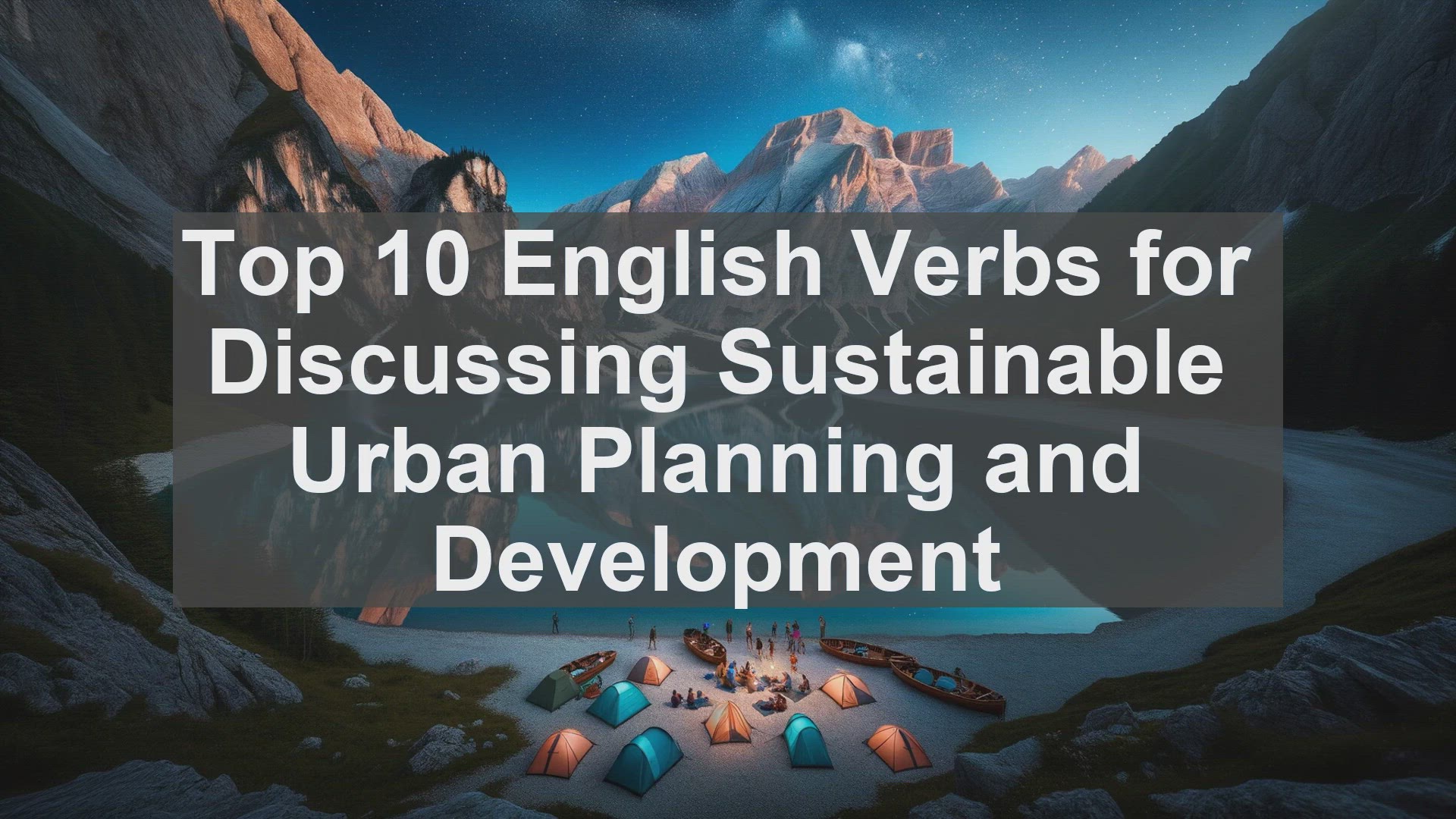'Video thumbnail for Top 10 English Verbs for Discussing Sustainable Urban Planning and Development'