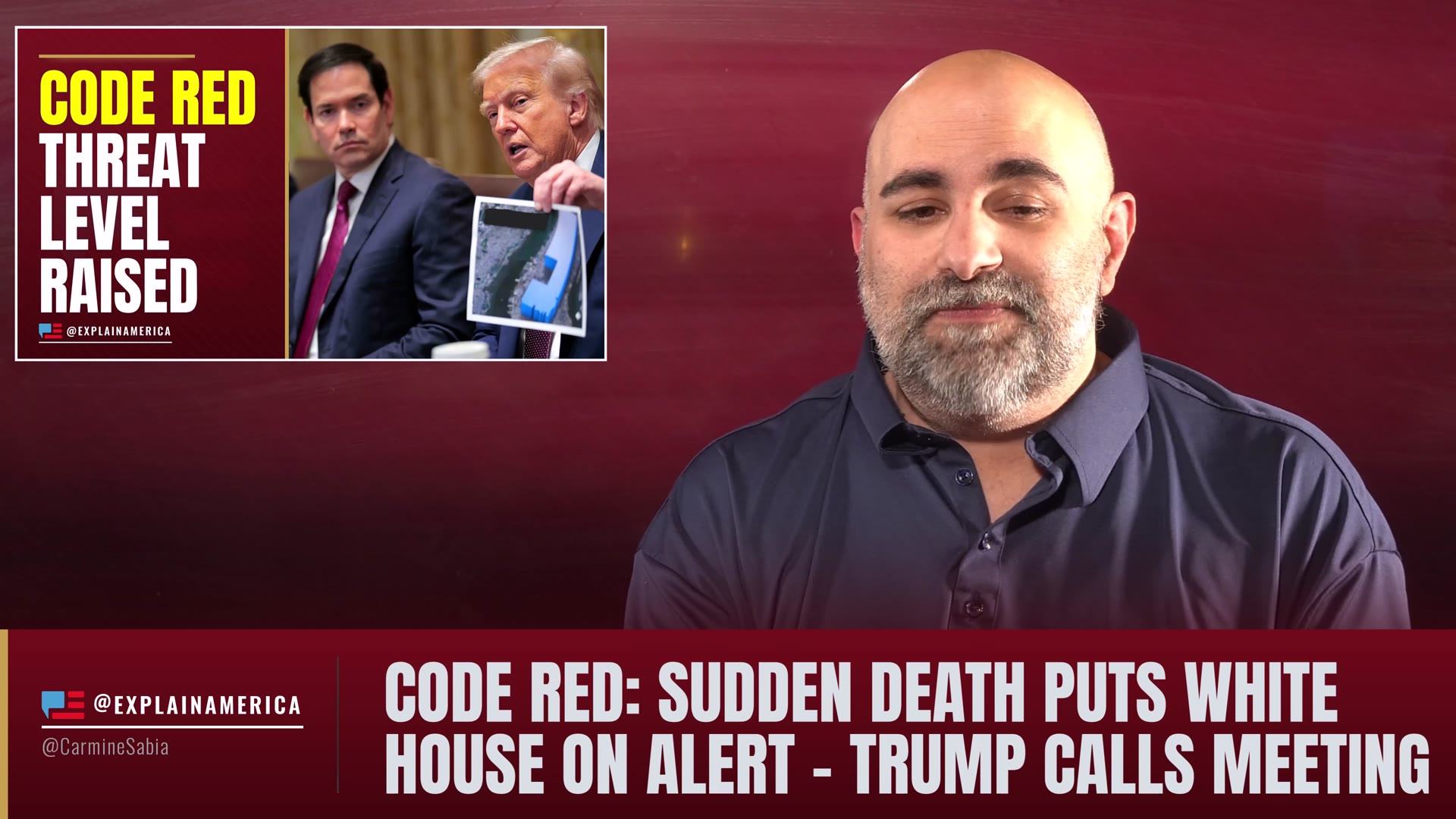 Video thumbnail for CODE RED: Sudden Death Puts White House On Alert - Trump Calls Emergency Meeting