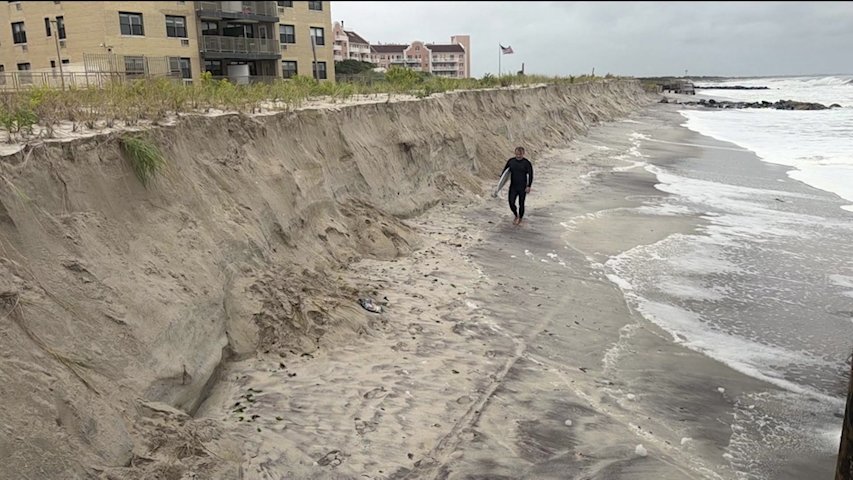 Video thumbnail for Nor’easter ravages Long Island beaches, leaving severe erosion in its wake