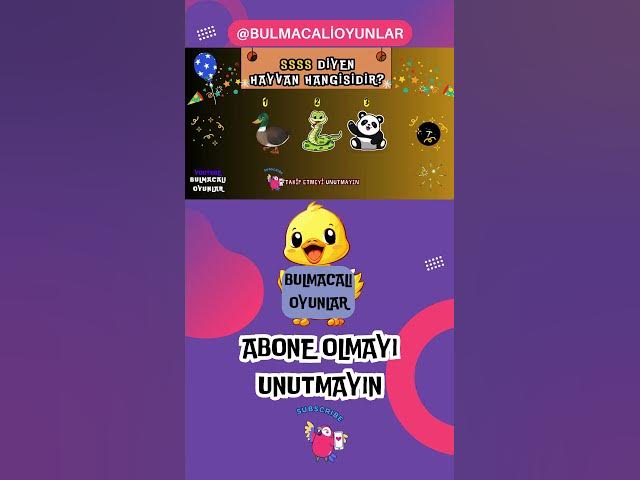 Video thumbnail for HAYVANLARI VE SESLERİNİ BUL PUANLARI TOPLA ŞAMPİYON OL #11 #bulmacaoyunları #oyunlar #hayvanlar